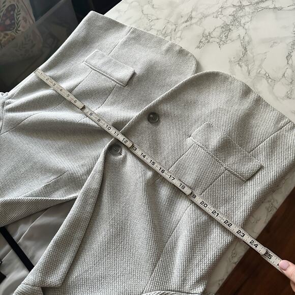 Talbots Aberdeen Knit Blazer Gray Heather Twill Jacket Women's Size 18wp - Picture 14 of 16